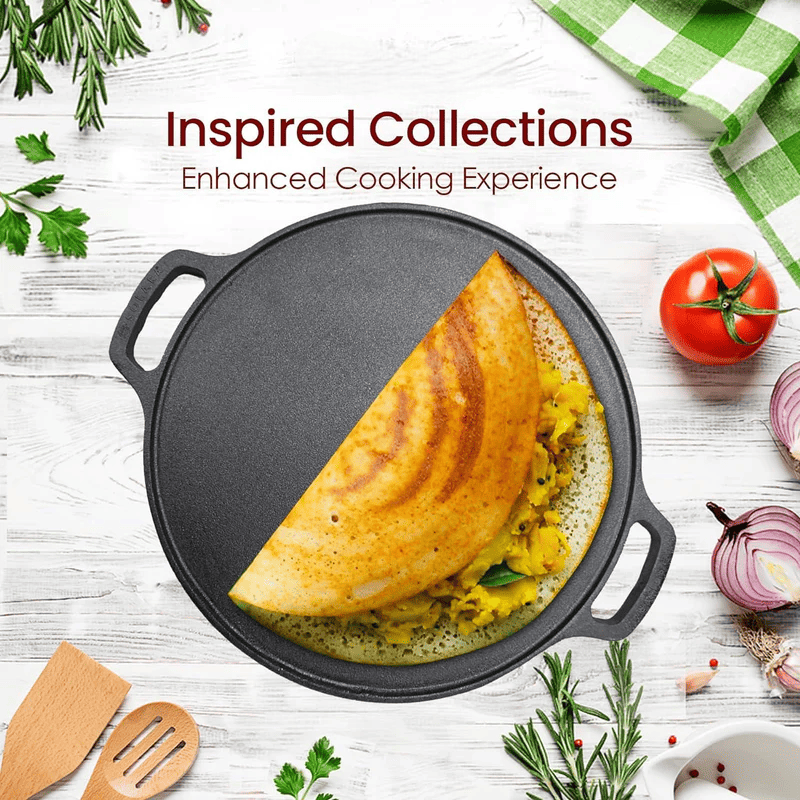 Cast Iron Dosa/Roti Tawa with Double Handle