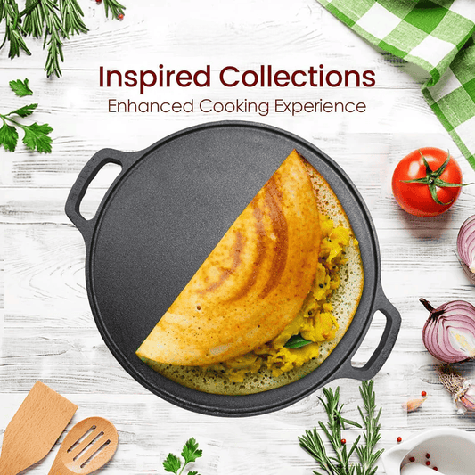 Cast Iron Dosa/Roti Tawa with Double Handle